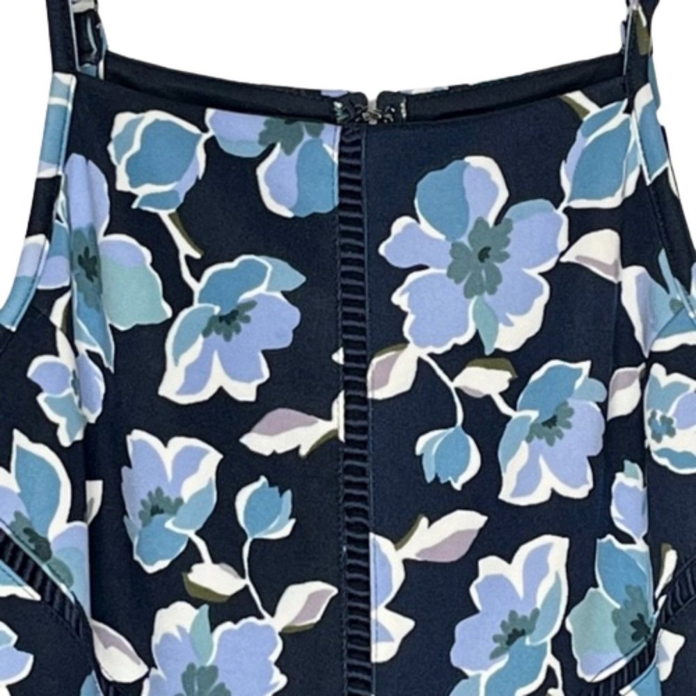 Altar'd State Ponte Floral Mini Skater Sundress - Blues - L - Picture 3 of 8